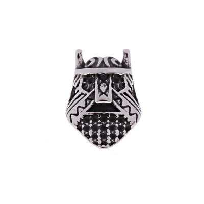 Bead knight's head three color variants of surgical steel