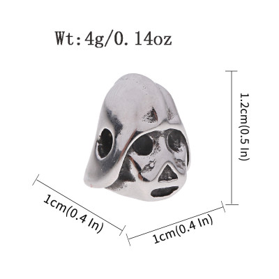 Bead helmet with surgical steel skull