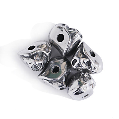 Bead helmet with surgical steel skull