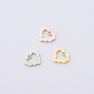 Heart pendant surgical steel three variants