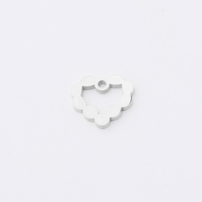 Heart pendant surgical steel three variants