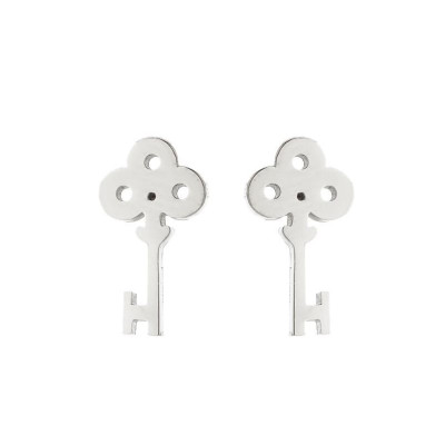 Surgical steel key earrings