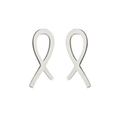 Surgical steel ribbon earrings