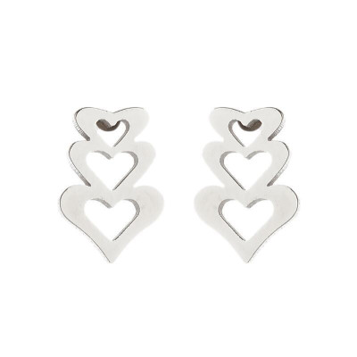 Surgical steel heart earrings