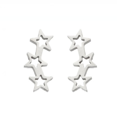 Surgical steel star earrings