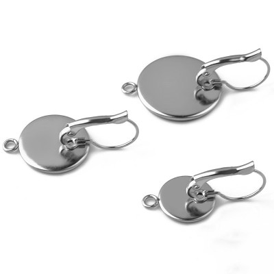 304 Stainless Steel Lever Back Earring Blank original color