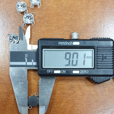 12mm connector with Crystal surgical steel ring