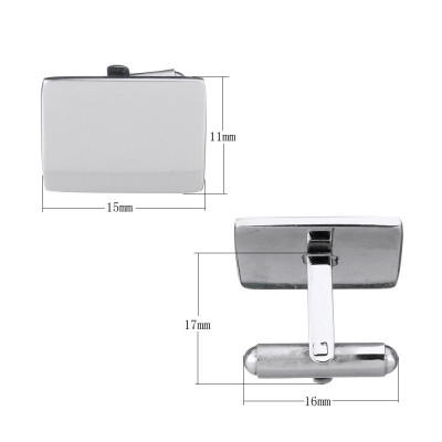 Polished surgical steel cufflinks