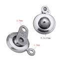 Steel Snap Clasps Flat Round