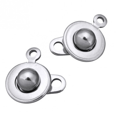 Steel Snap Clasps Flat Round