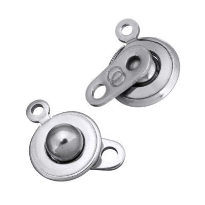 Steel Snap Clasps Flat Round