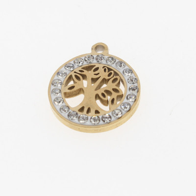 Surgical steel life tree pendant