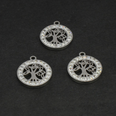 Surgical steel life tree pendant