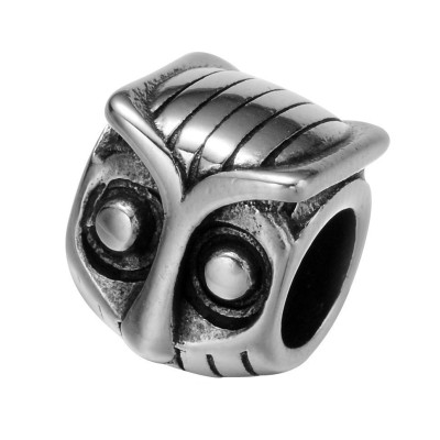 Surgical steel bead owl
