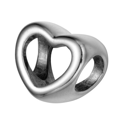 Bead heart made of surgical steel smaller