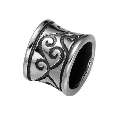 Bead with surgical steel ornaments