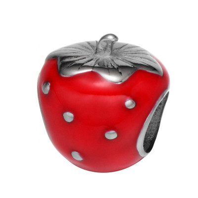 Red strawberry surgical steel bead