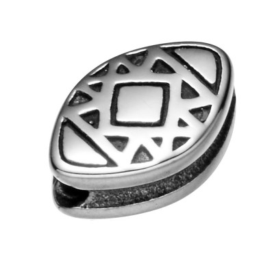 Bead with surgical steel ornament