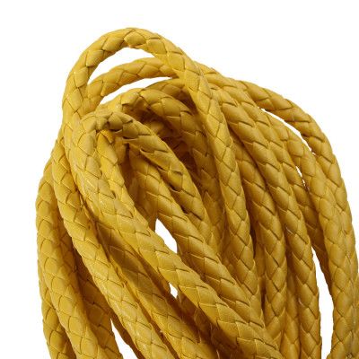 PU cord braided braided 6mm choice of color variants