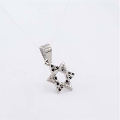 Pendant five-pointed star surgical steel