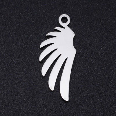 Surgical steel wing pendant