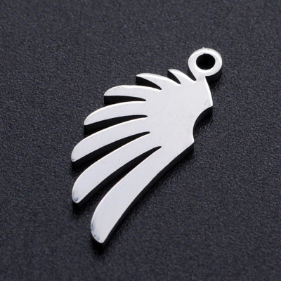 Surgical steel wing pendant