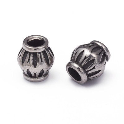 Bead barrel made of surgical steel