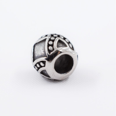 Surgical steel large bead