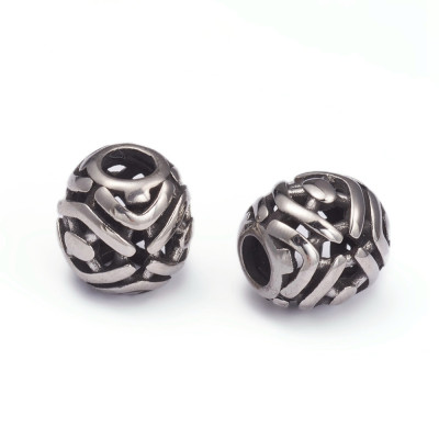 Sliced surgical steel bead
