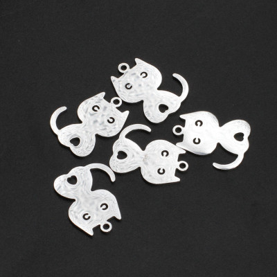 Cat pendant two color variants surgical steel