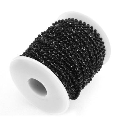 Fine chain with 3.5 mm plastic black balls surgical steel