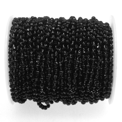 Fine chain with 3.5 mm plastic black balls surgical steel