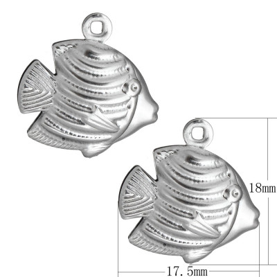 Surgical steel goldfish pendant