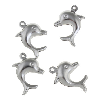 Surgical steel dolphin pendant