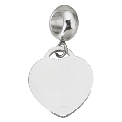 Heart pendant with inscription Friend made of surgical steel
