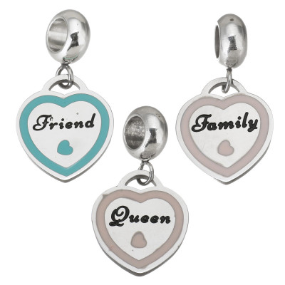 Heart pendant with inscription Friend made of surgical steel