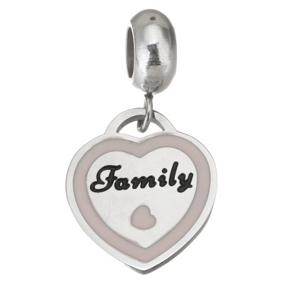 Heart pendant with inscription Friend made of surgical steel