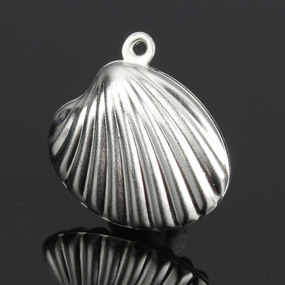 Surgical steel shell pendant