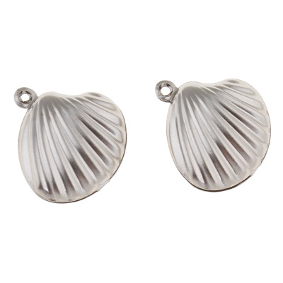 Surgical steel shell pendant