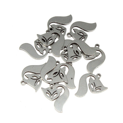 Surgical steel fox pendant