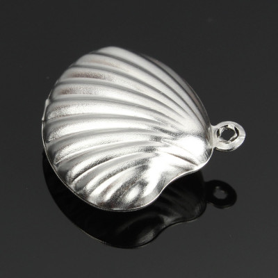Surgical steel shell pendant