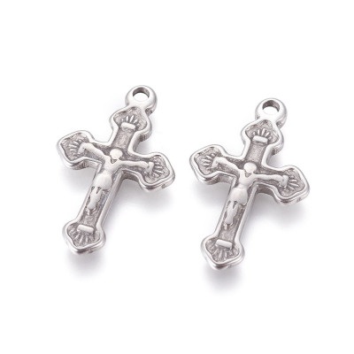 Pendant cross on surgical steel