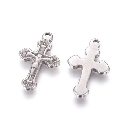 Pendant cross on surgical steel