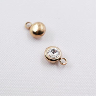 Přívěsek s rivolkou Preciosa barvy Crystal  chirurgická ocel