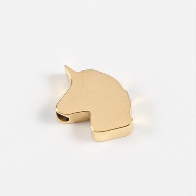 Korálek s malým průvlekem jednorožec chirurgická ocel 3 barevné varianty