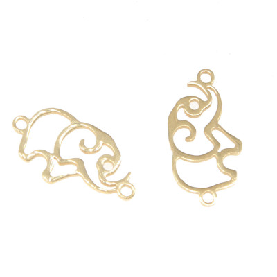 Surgical steel elephant connector in two color combinations