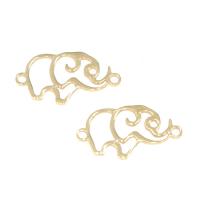 Surgical steel elephant connector in two color combinations