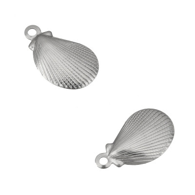 Shell pendant molded from surgical steel