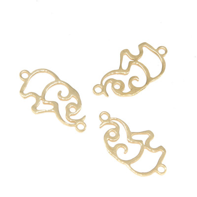 Surgical steel elephant connector in two color combinations