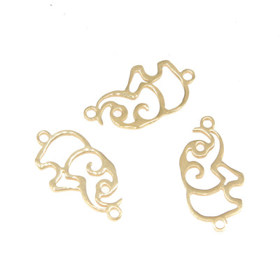 Surgical steel elephant connector in two color combinations